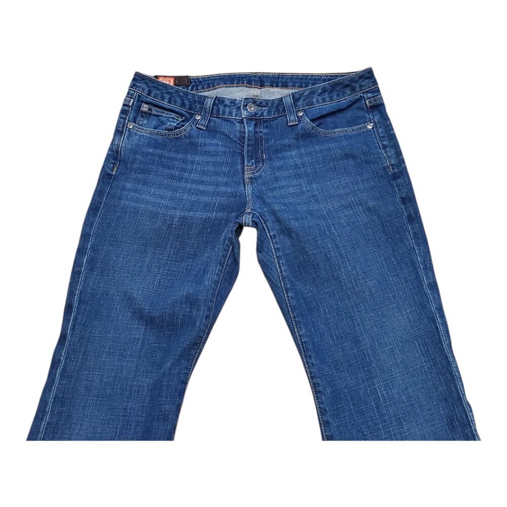 GAP 1969 SZ 8 Ankle Bootcut Low-rise Distressed 5-Pocket Blue Jeans - Picture 2 of 10